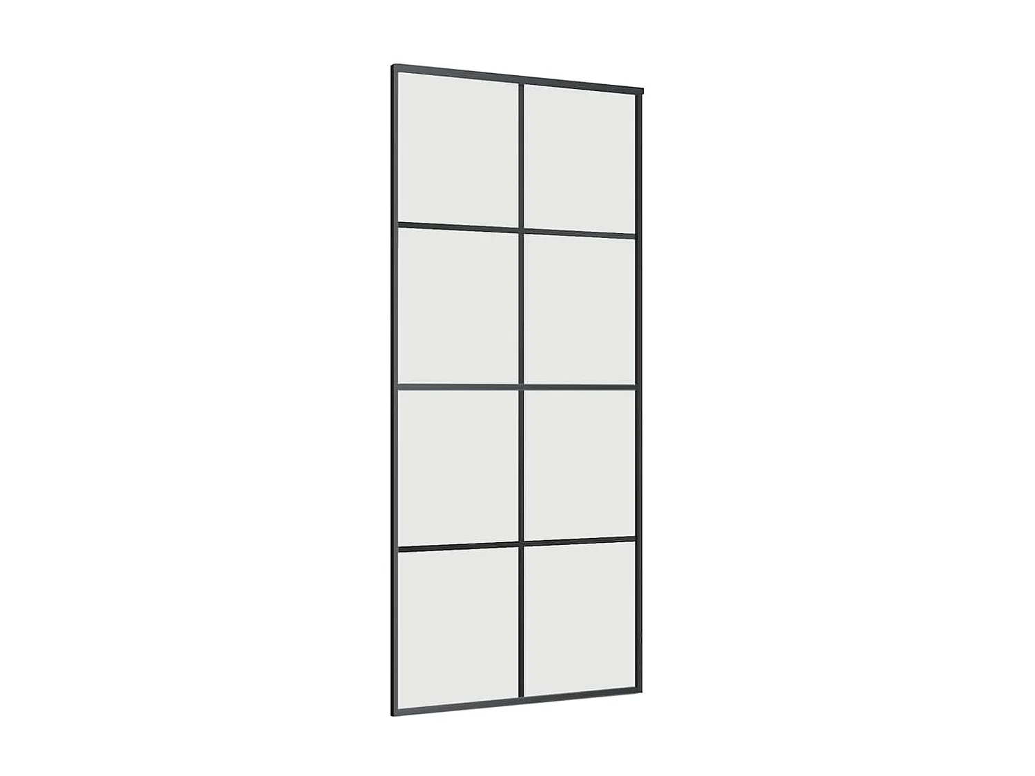 Schiebetürbeschlagsatz schwarz 90x205 cm ESG Glas