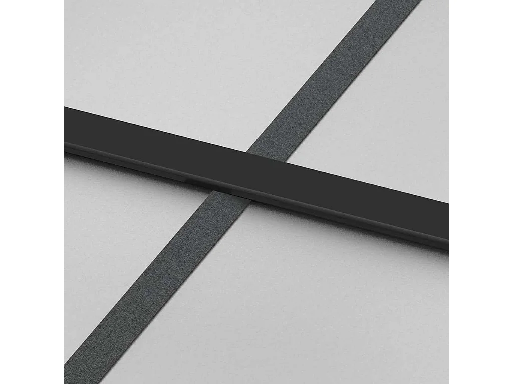 Schiebetürbeschlagsatz schwarz 90x205 cm ESG Glas