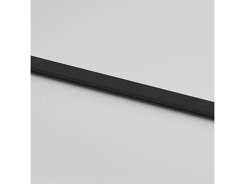 Schuifdeurbeslagset zwart 90x205 cm ESG-glas