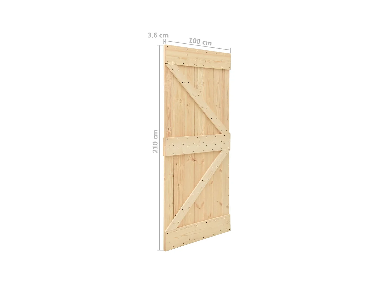 Porta 100x210 cm Legno massello di pino