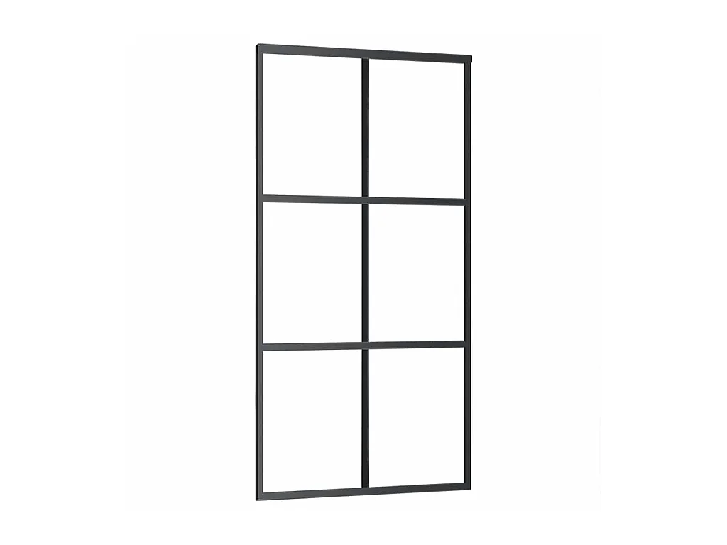 Kit ferramenta per porta scorrevole nero 102x205cm vetro ESG