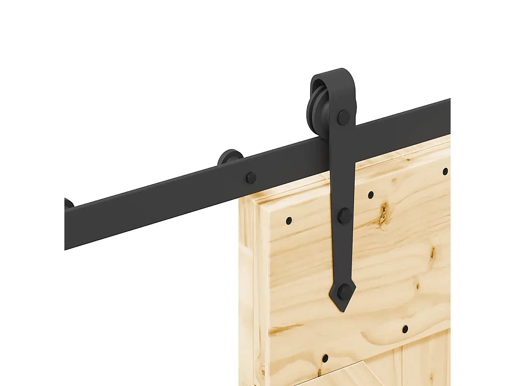 Kit porta scorrevole e ferramenta 70x210 cm in pino massello