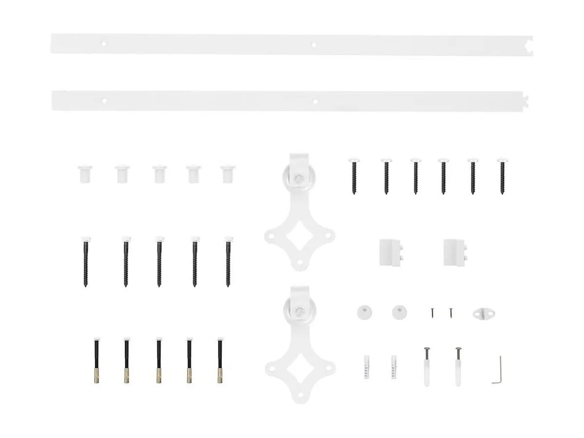 Porte coulissante et kit de quincaillerie 90x210 cm pin massif