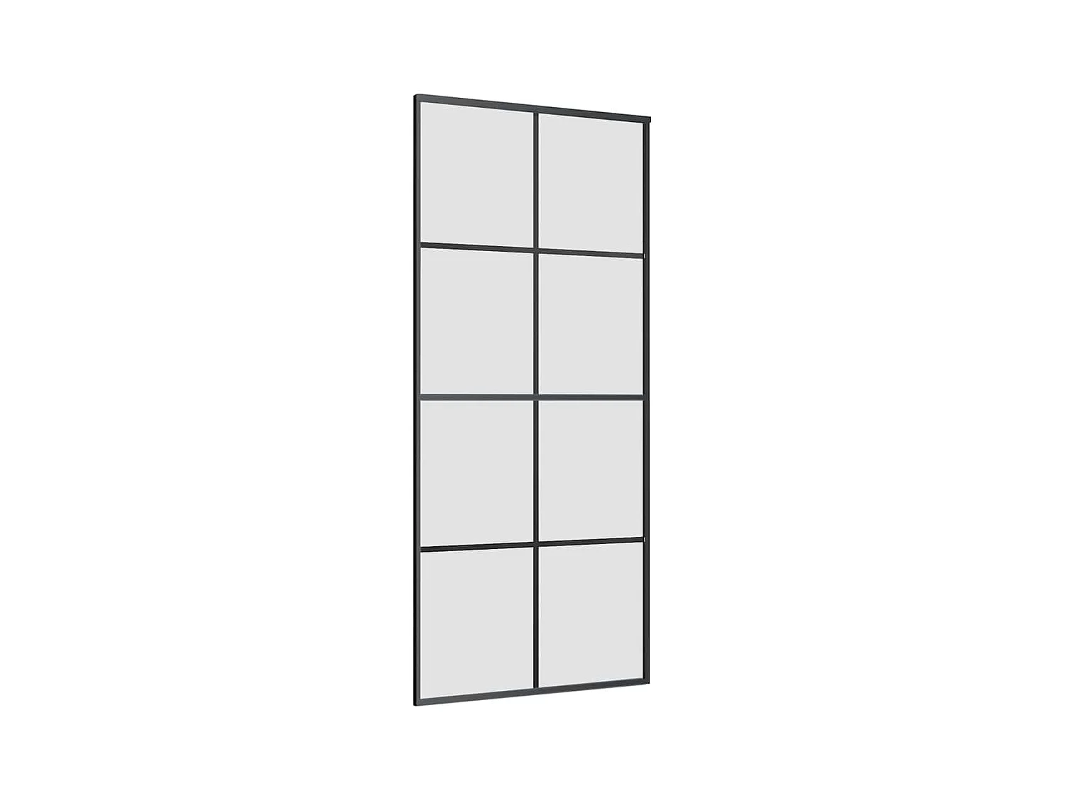 Schiebetürbeschlagsatz schwarz 90x205 cm ESG Glas