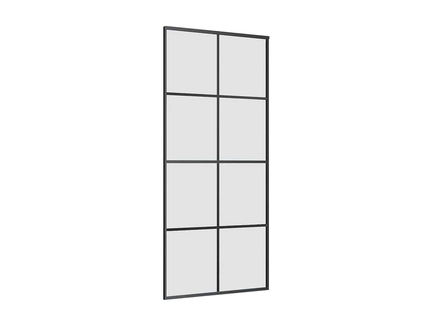 Schiebetürbeschlagsatz schwarz 90x205 cm ESG Glas