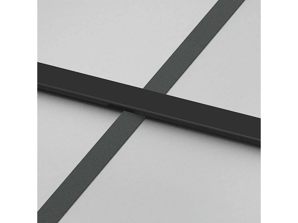 Schiebetürbeschlagsatz schwarz 90x205 cm ESG Glas