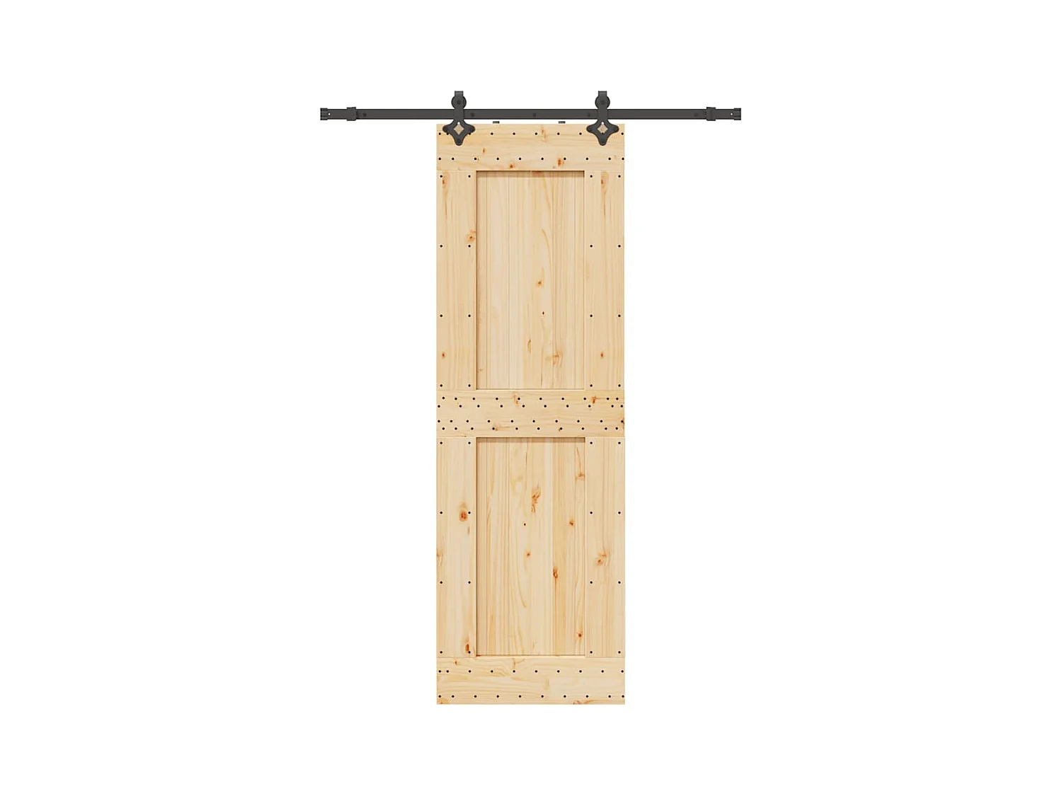 Porte coulissante et kit de quincaillerie 70x210 cm pin massif