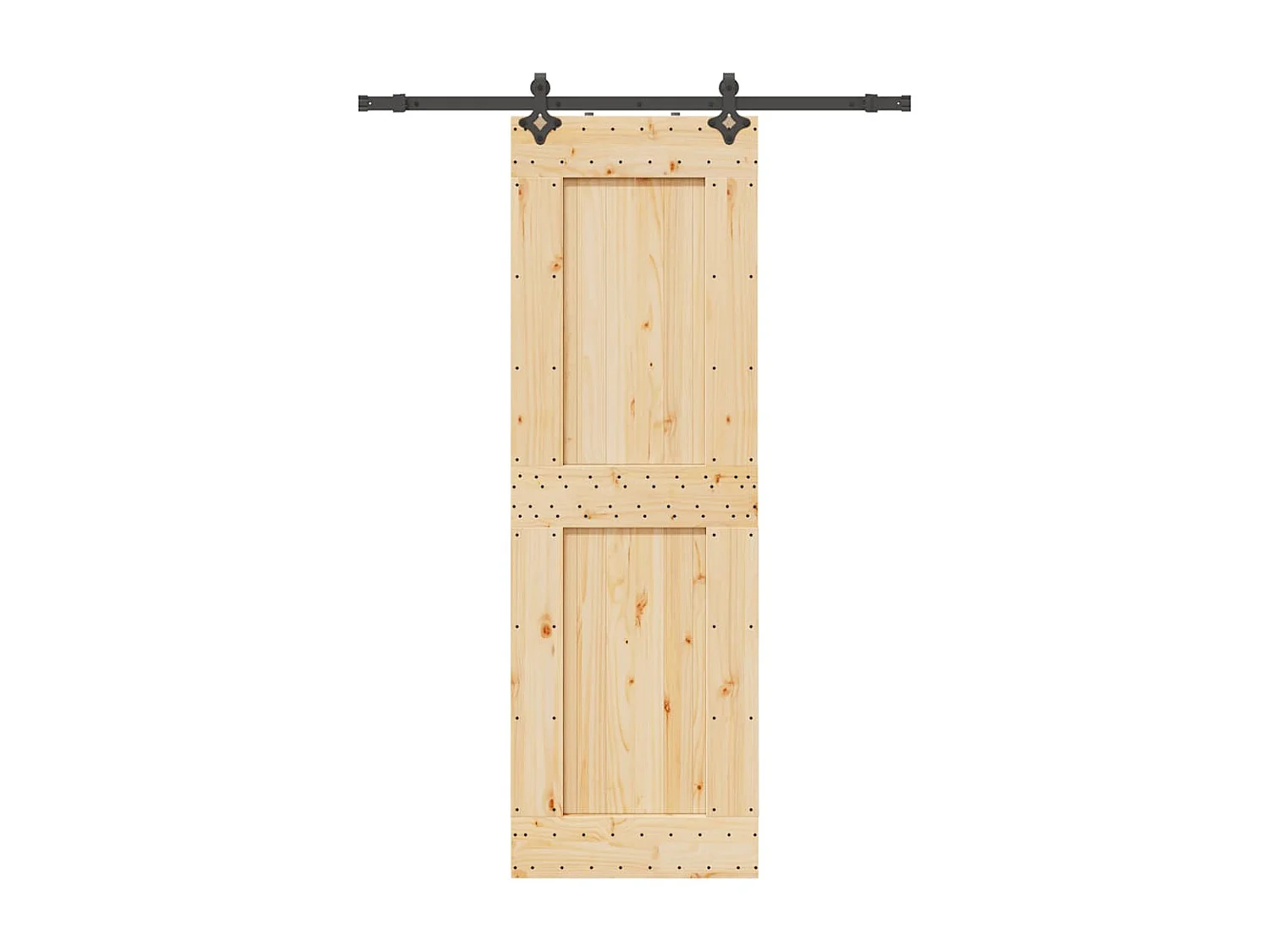 Porte coulissante et kit de quincaillerie 70x210 cm pin massif