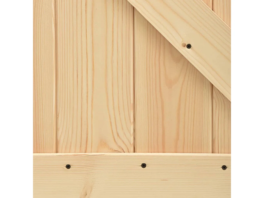 Kit puerta corredera y herrajes 80x210 cm pino macizo