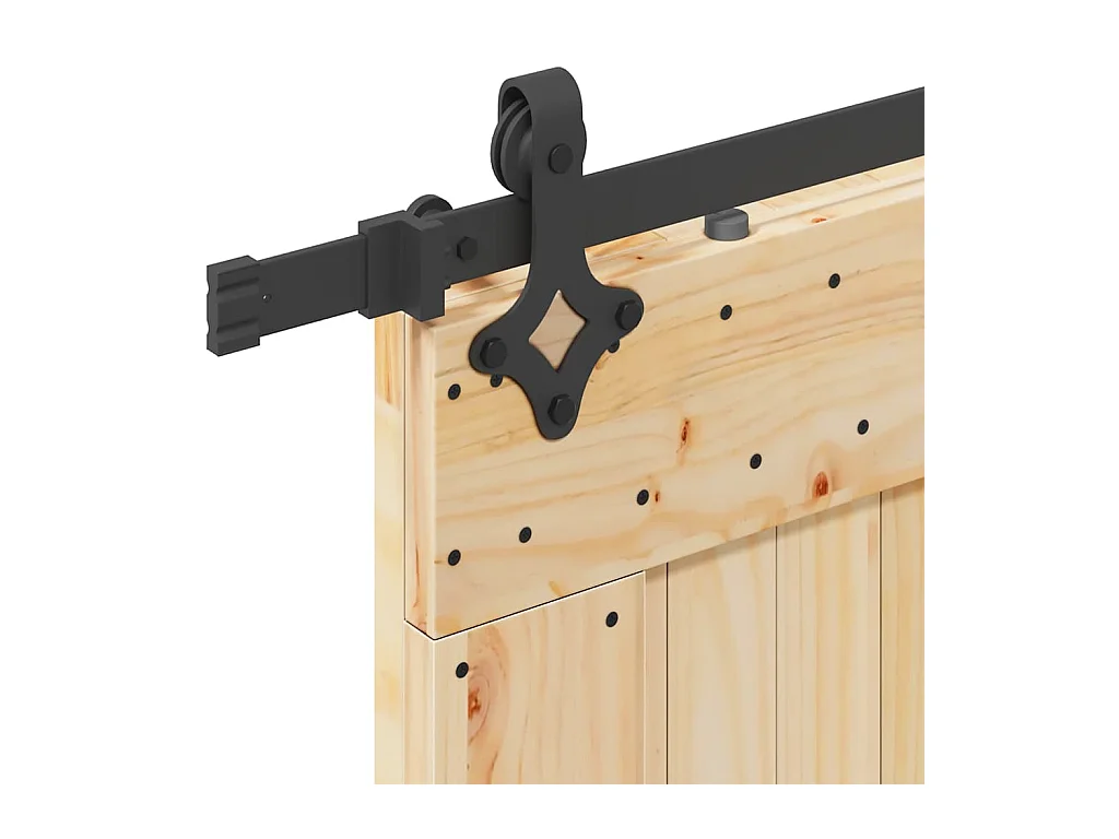 Kit puerta corredera y herrajes 70x210 cm pino macizo