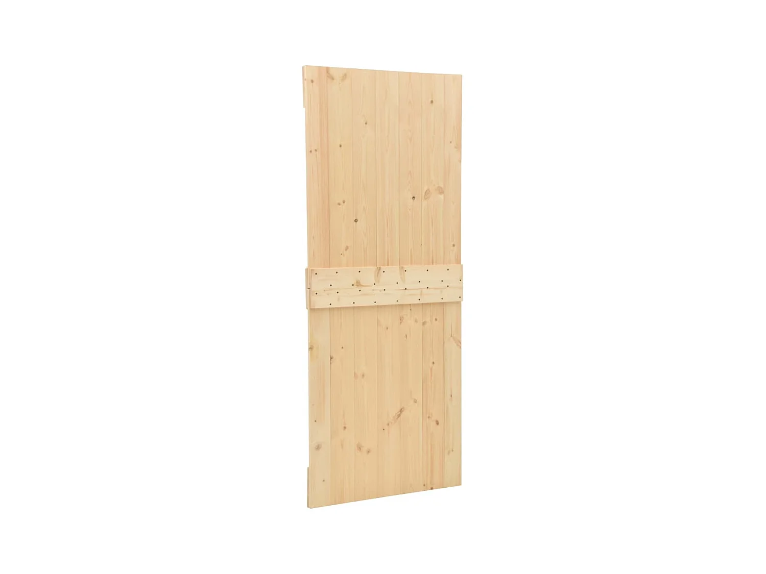 Puerta corredera con kit de herrajes 90x210cm Pino macizo