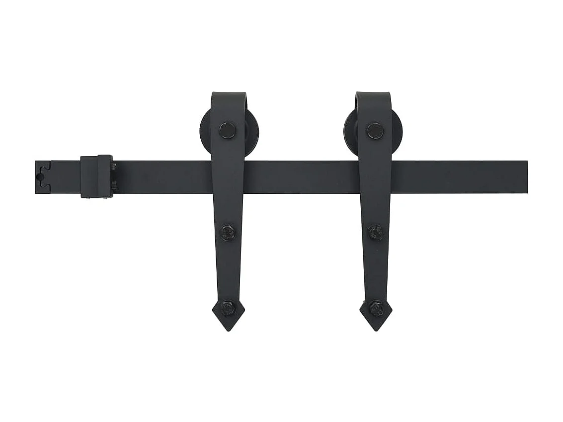 Porte coulissante avec kit de quincaillerie 80x210cm Pin massif