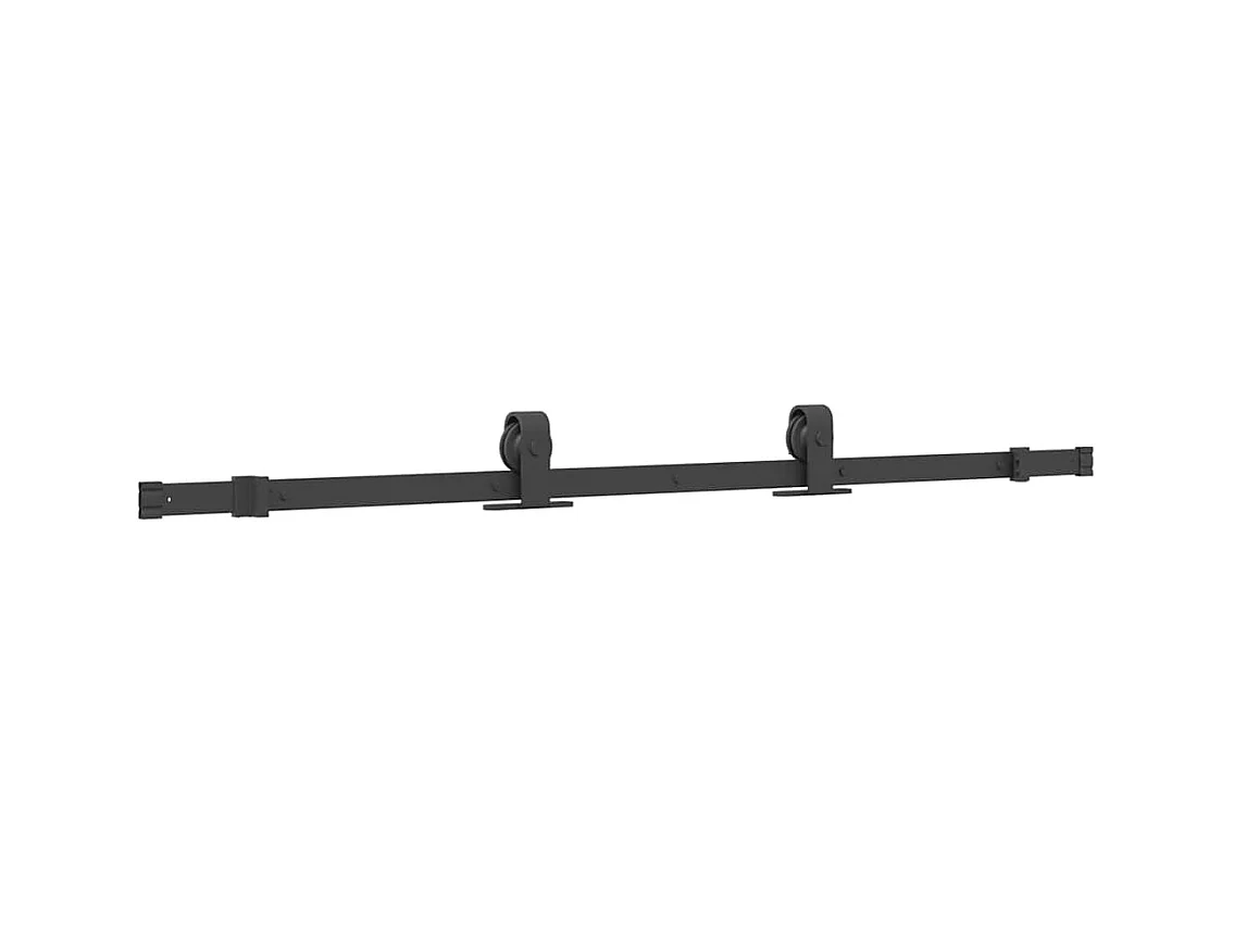 Porte coulissante kit de quincaillerie noir 76x205 cm verre ESG