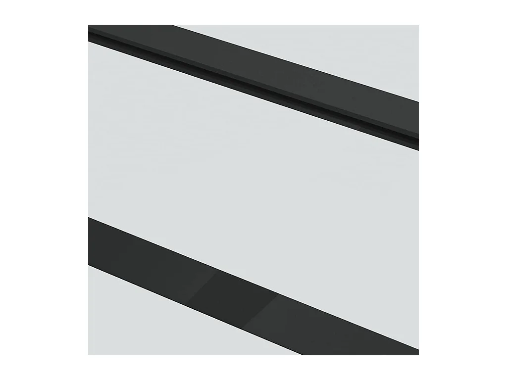 Porte coulissante kit de quincaillerie noir 76x205 cm verre ESG