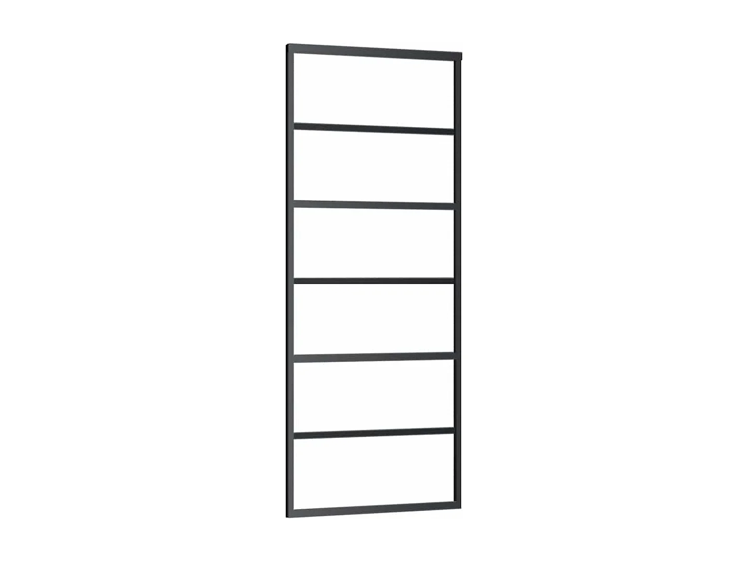 Kit ferramenta per porta scorrevole nero 76x205 cm vetro ESG