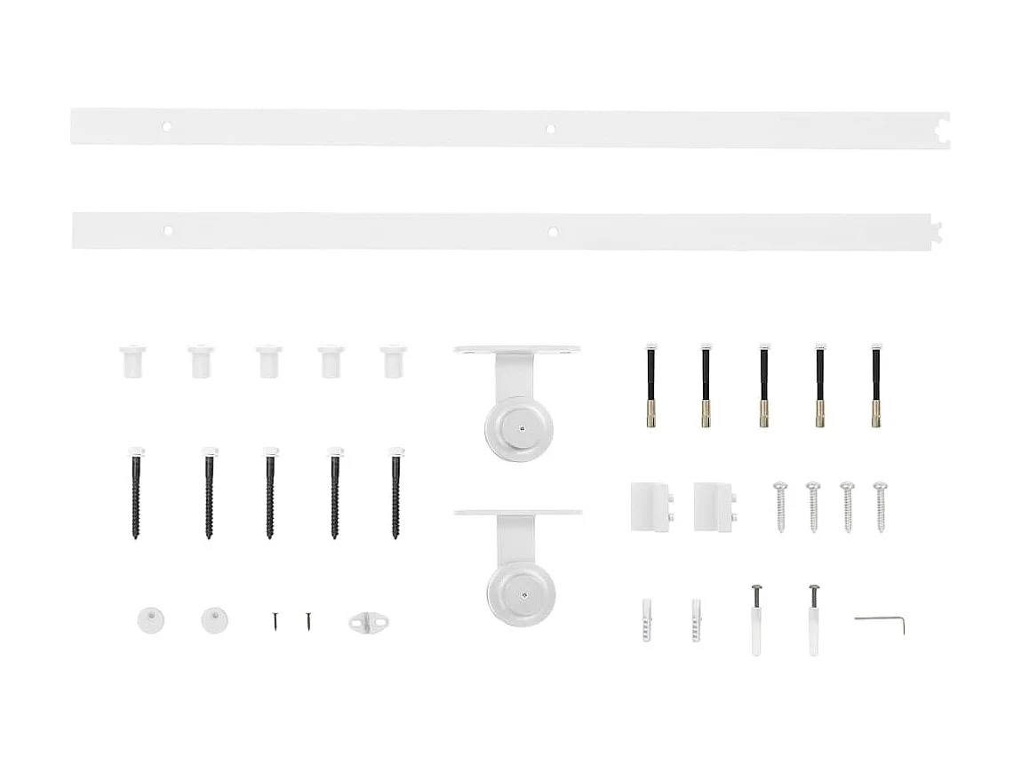 Kit porta scorrevole e ferramenta 70x210 cm in pino massello