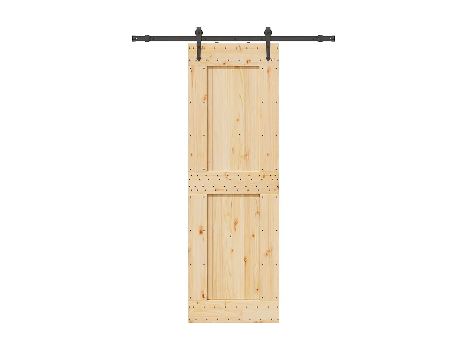Porte coulissante et kit de quincaillerie 70x210 cm pin massif