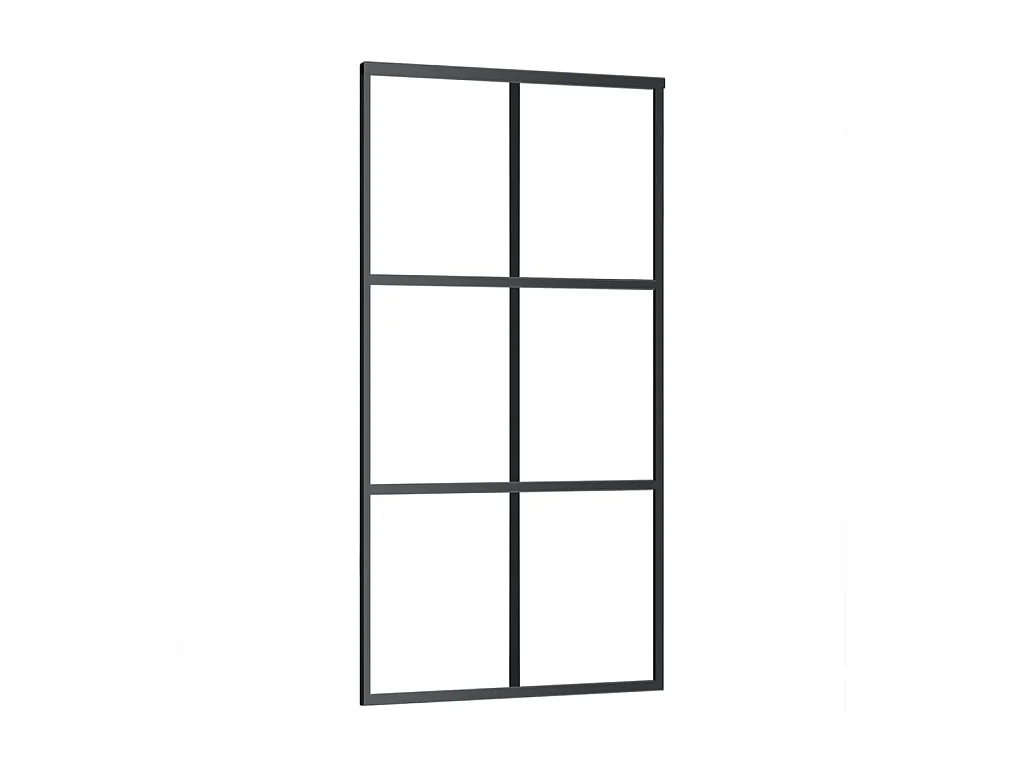 Porta scorrevole e ferramenta in vetro e alluminio 102x205cm