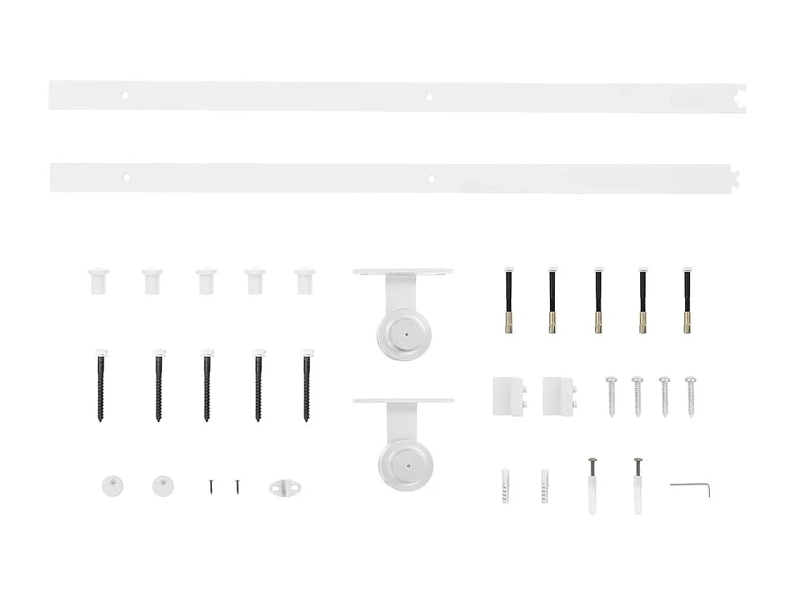 Kit porta scorrevole e ferramenta 70x210 cm in pino massello