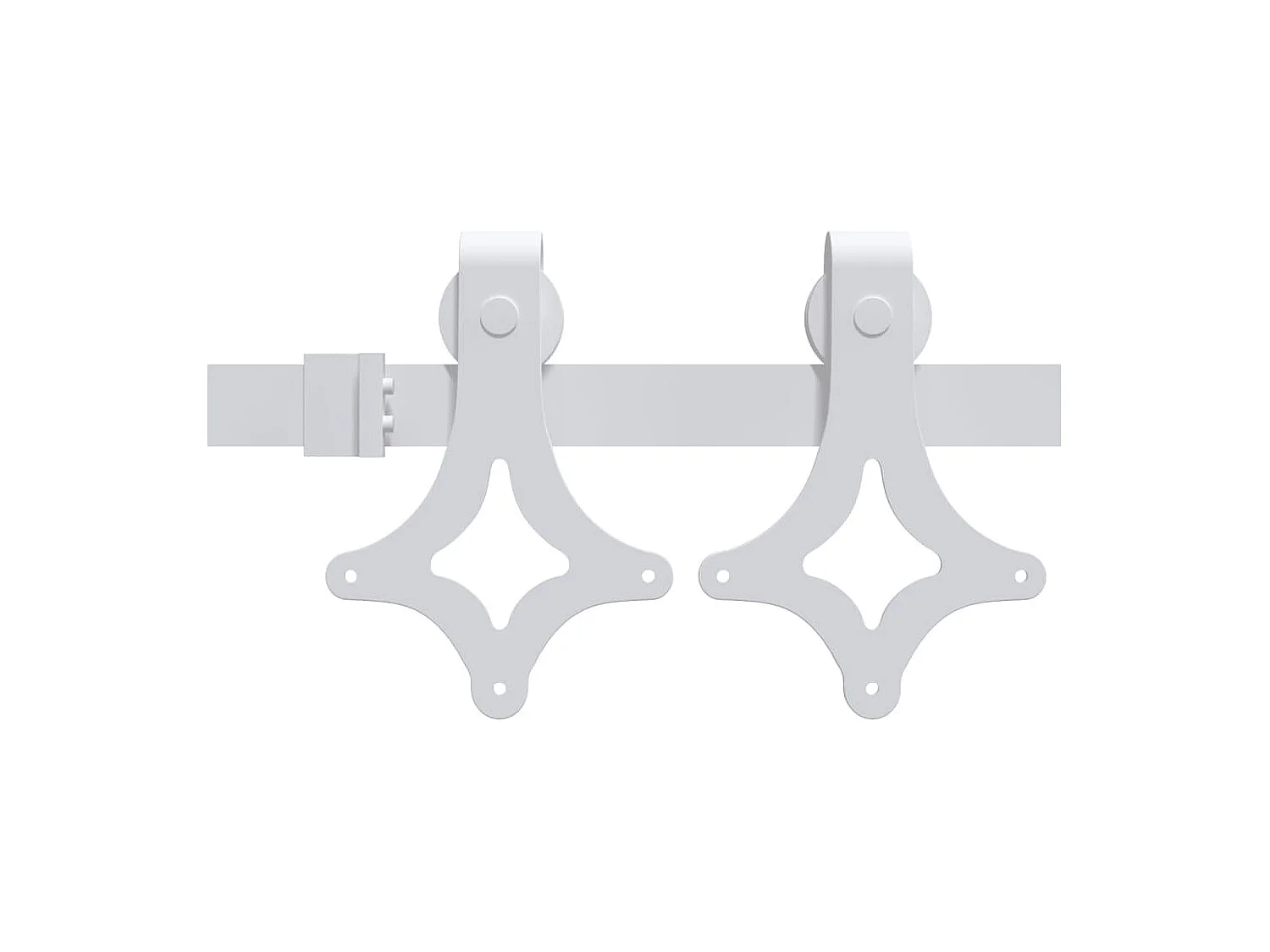 Porte coulissante et kit de quincaillerie 100x210 cm pin massif