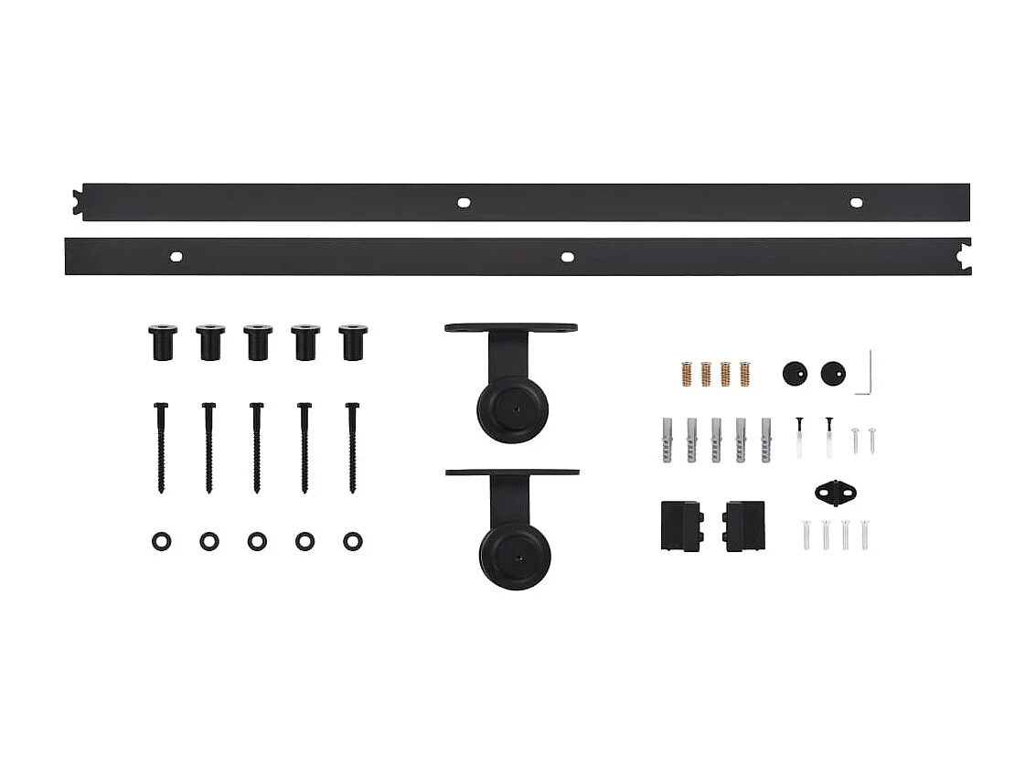 Porte coulissante et kit de quincaillerie 85x210 cm pin massif