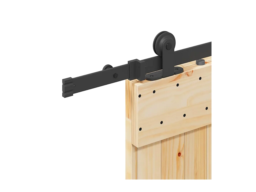 Porte coulissante et kit de quincaillerie 70x210 cm pin massif