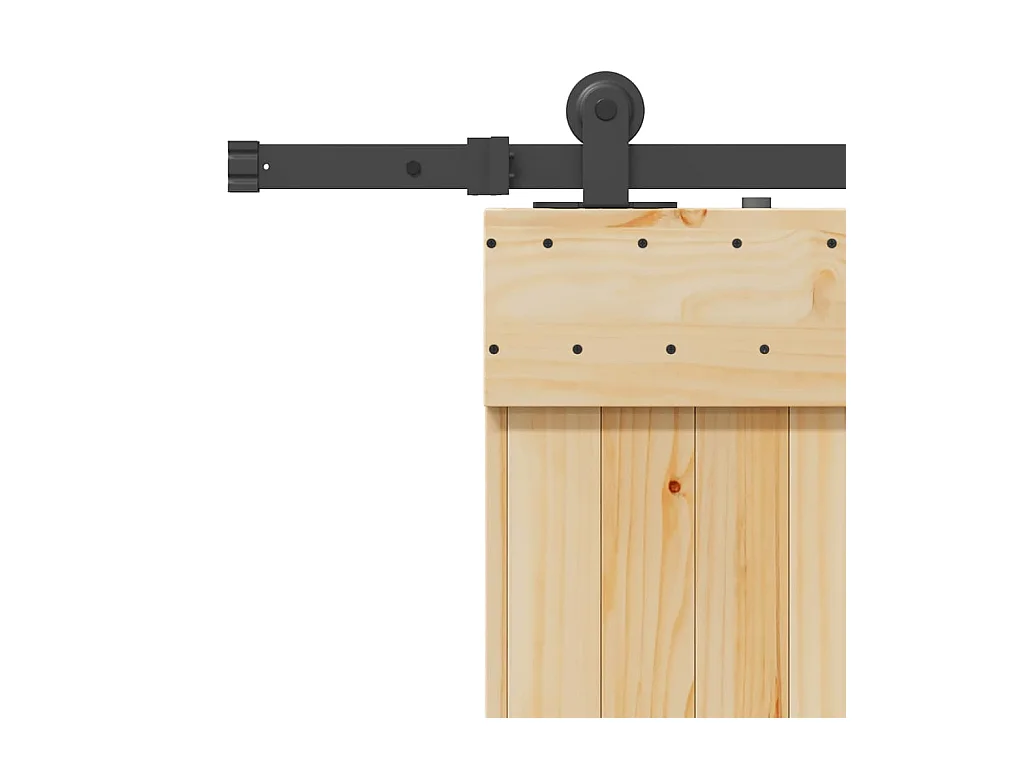 Porte coulissante et kit de quincaillerie 70x210 cm pin massif