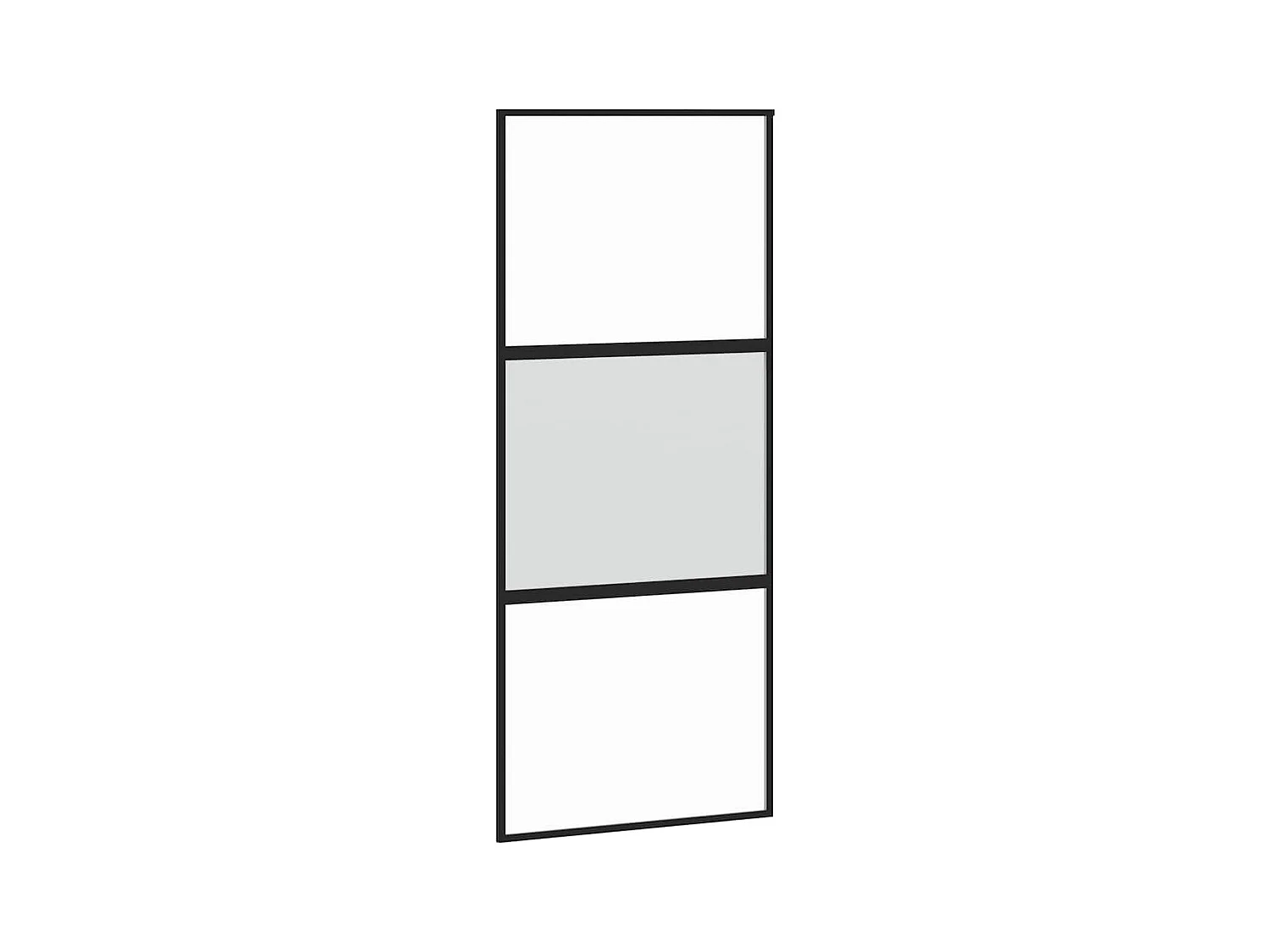 Porte coulissante avec kit de quincaillerie noir 90x205 cm