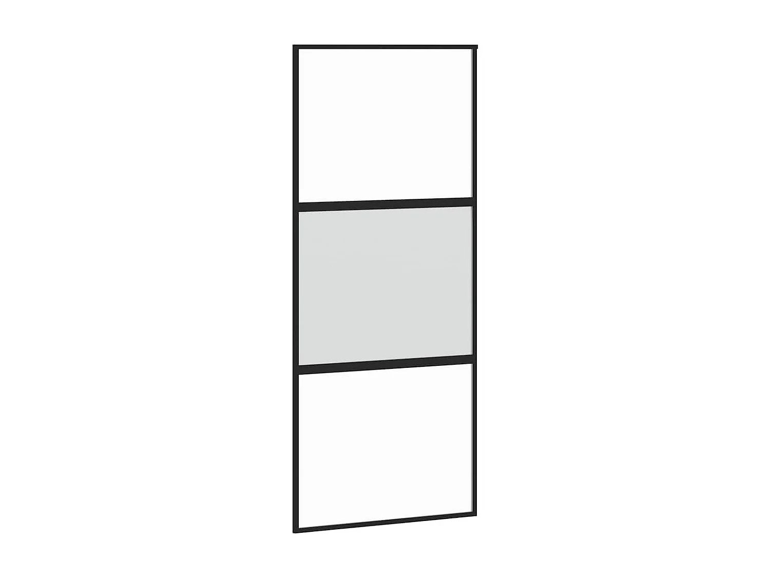 Schiebetür mit schwarzem Beschlagsatz 90x205 cm