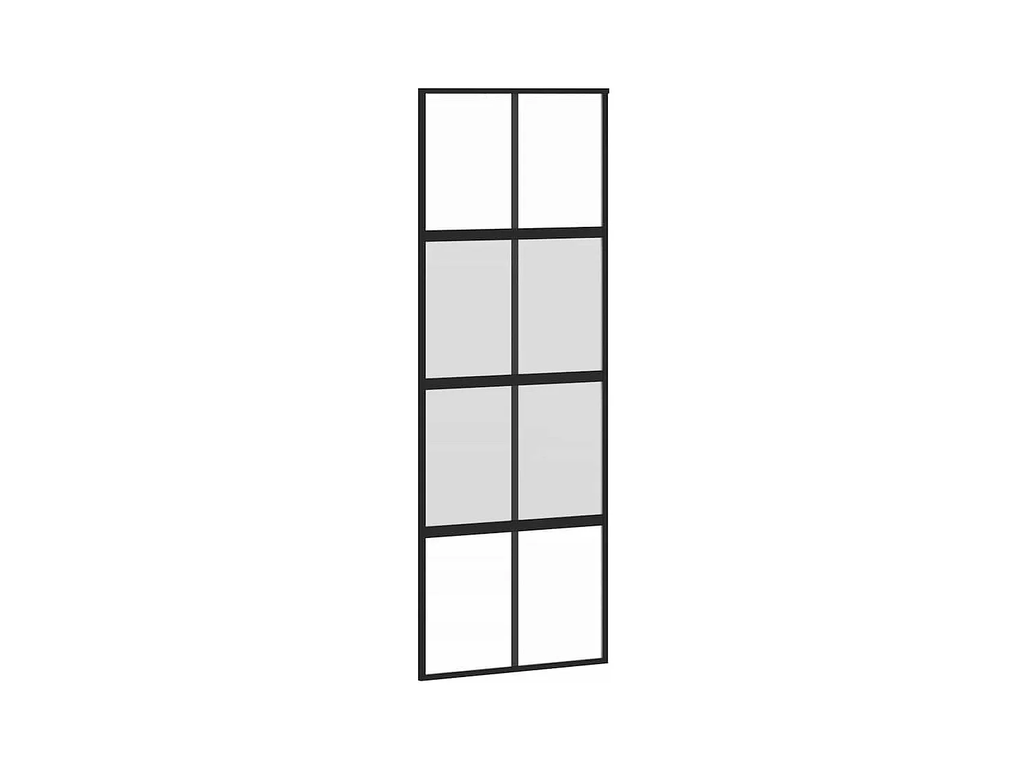 Schuifdeurbeslagset zwart 76x205 cm gehard glas