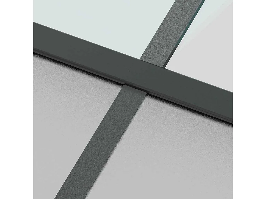 Schuifdeurbeslagset zwart 76x205 cm gehard glas