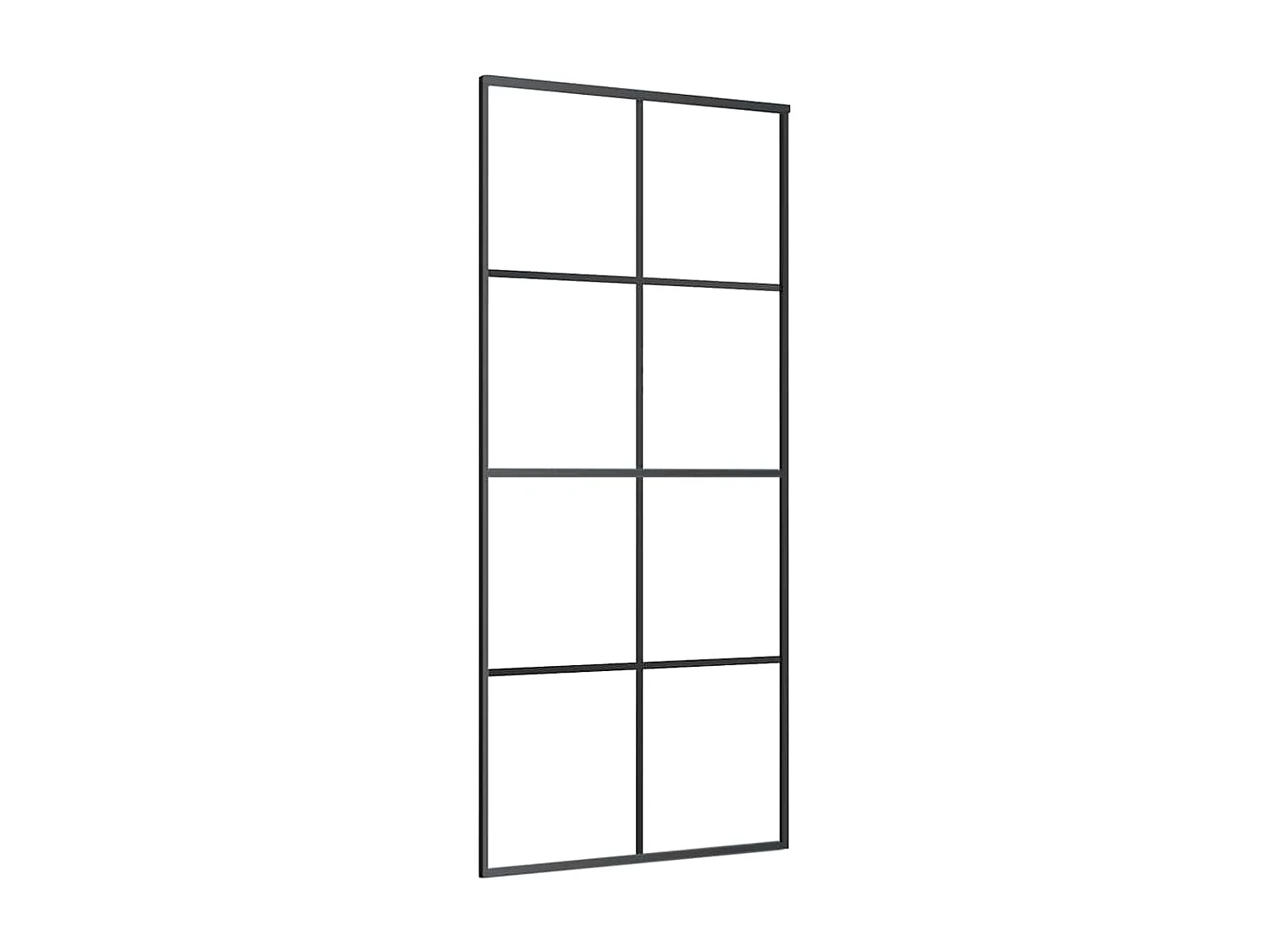 Kit ferramenta per porta scorrevole nero 90x205 cm vetro ESG