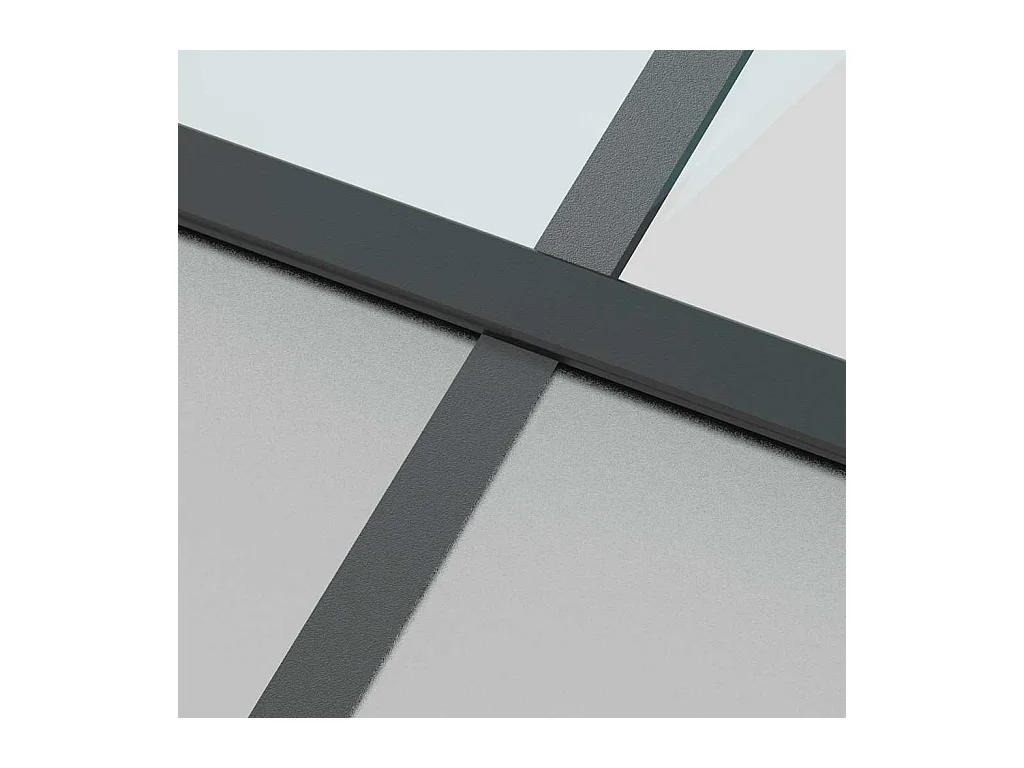 Schuifdeurbeslagset zwart 76x205 cm gehard glas