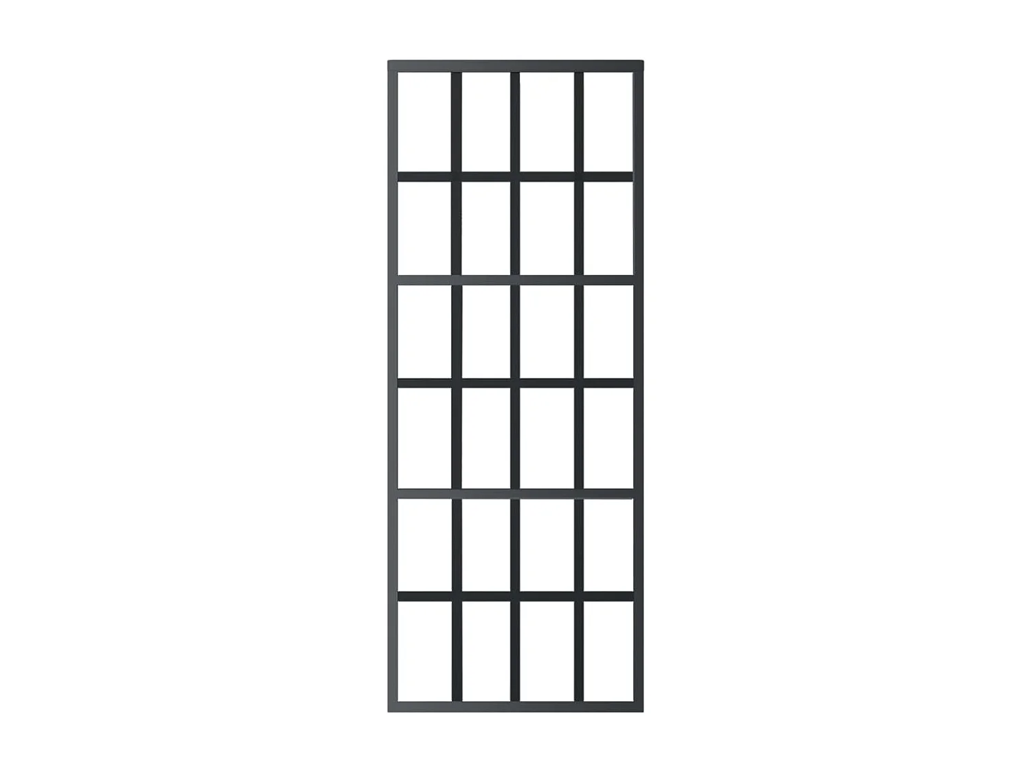 Porte coulissante Verre ESG et aluminium 76x205 cm Noir