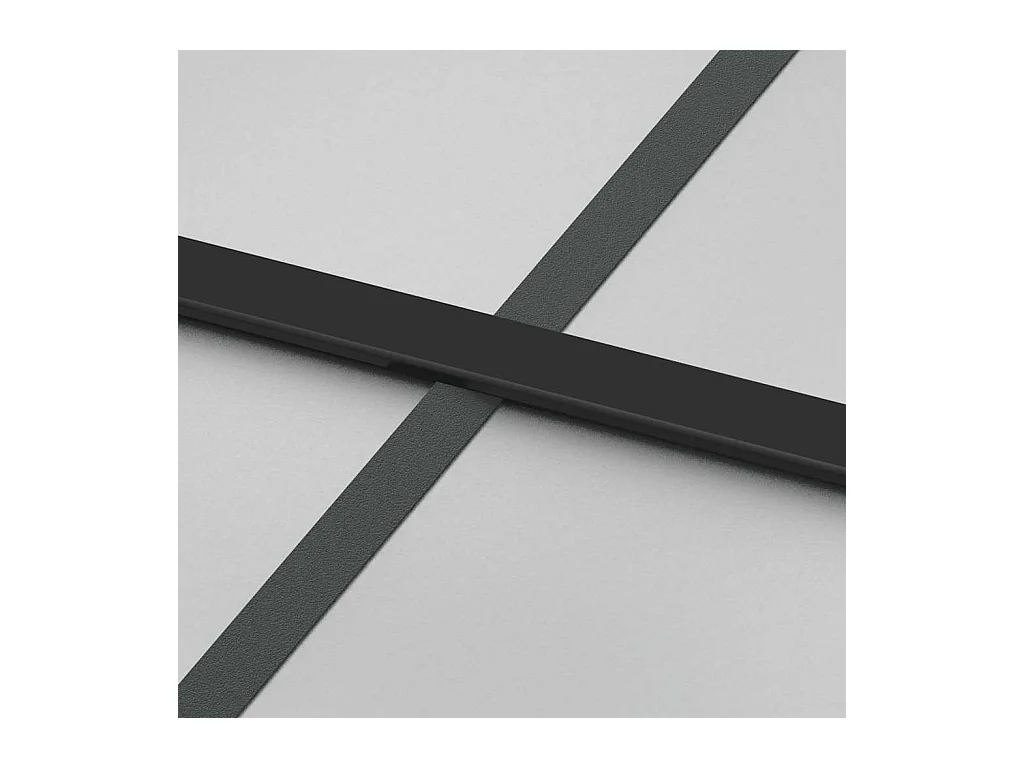 Porte coulissante kit de quincaillerie noir 90x205 cm verre ESG