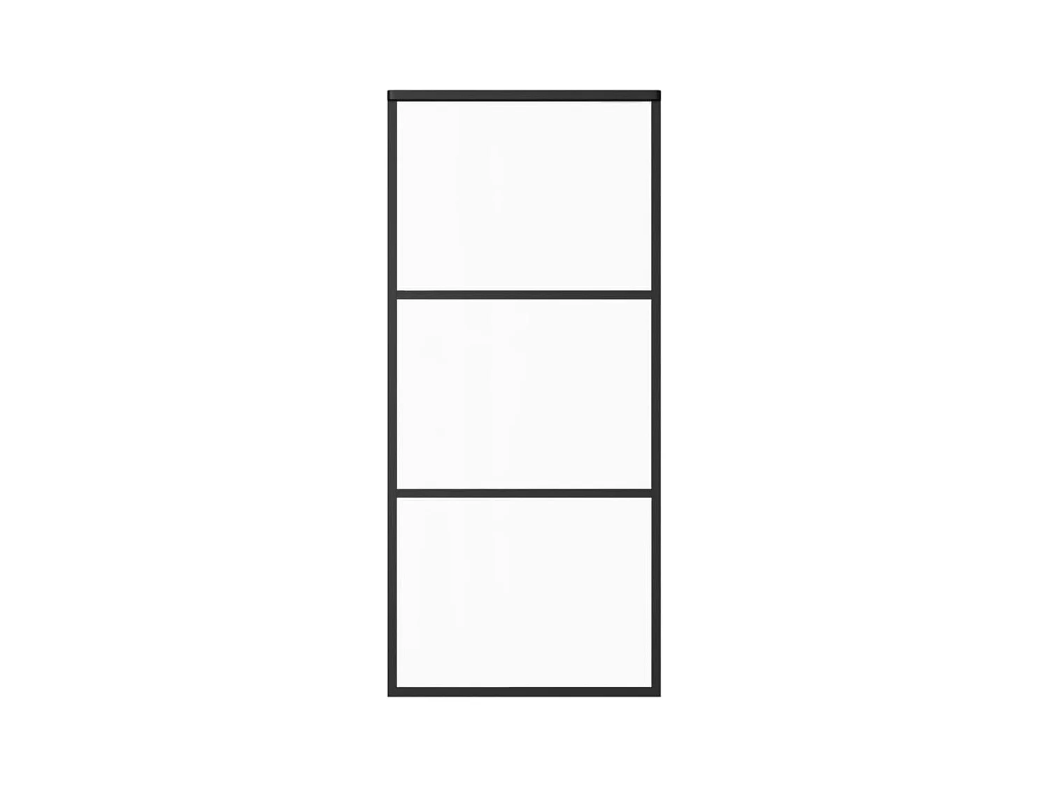 Schuifdeur en hang- en sluitwerk Glas en aluminium 90x205 cm