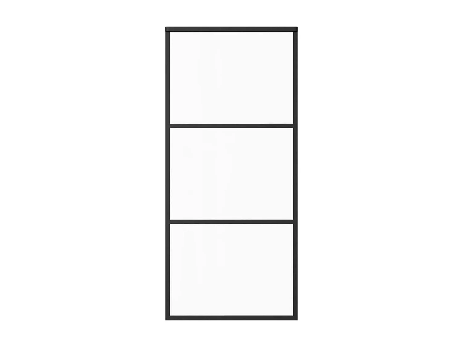 Porte coulissante et quincaillerie Verre et Aluminium 90x205 cm