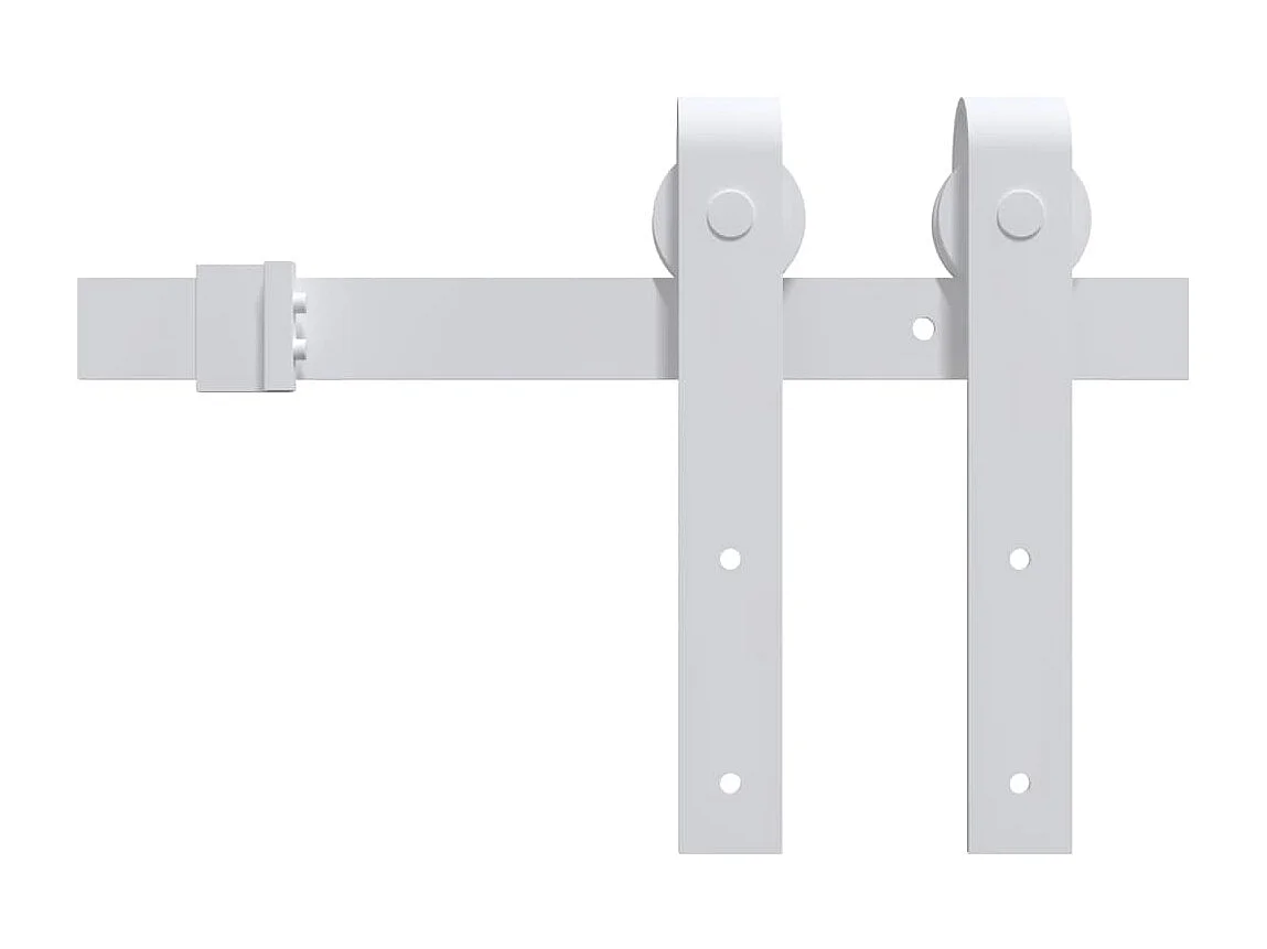 Porte coulissante et kit de quincaillerie 80x210 cm pin massif