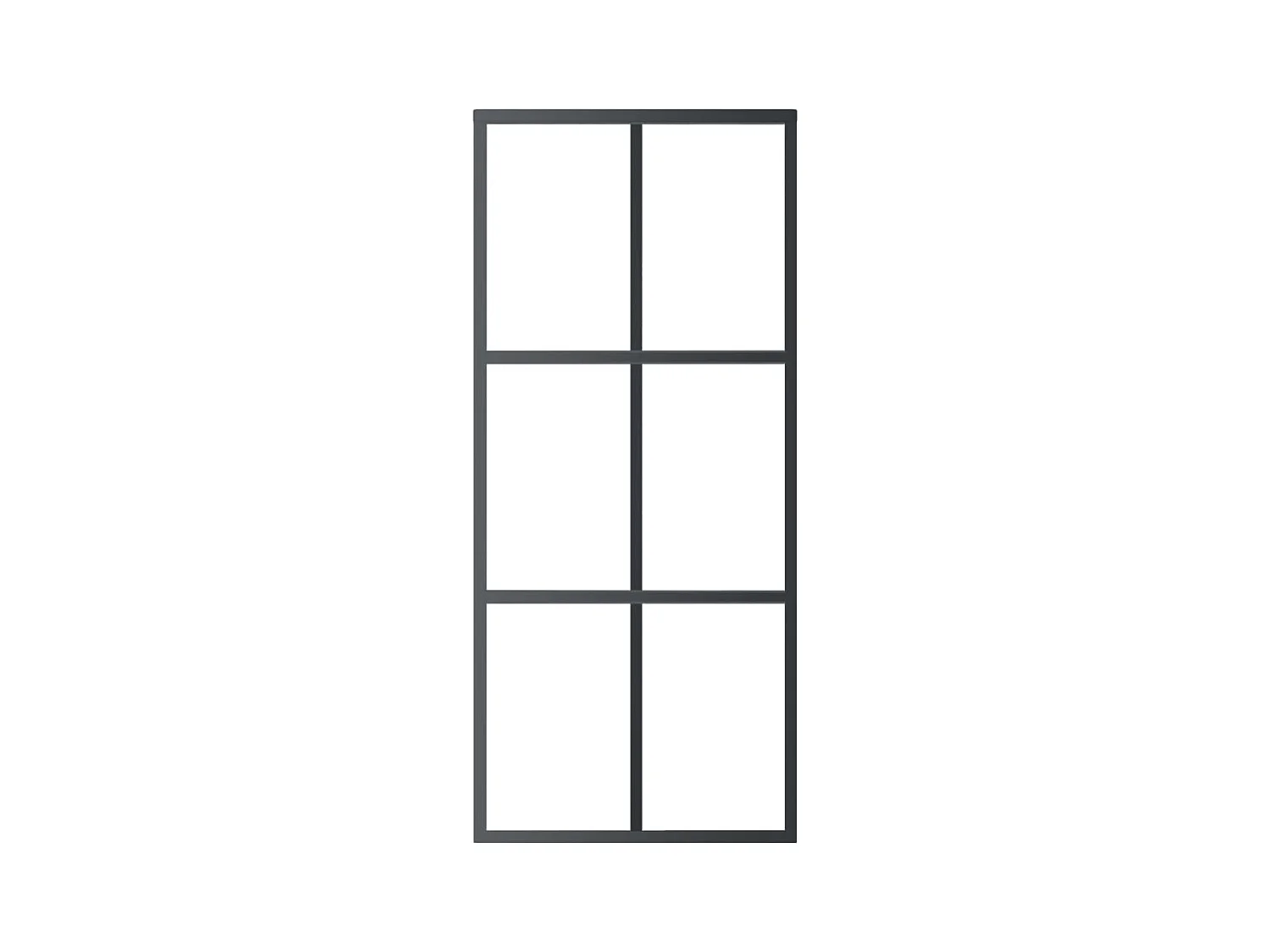 Schuifdeur ESG glas en aluminium 90x205 cm Zwart