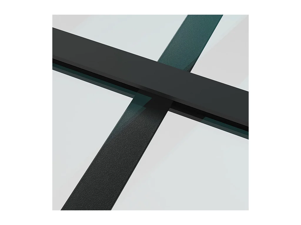 Schuifdeur ESG glas en aluminium 90x205 cm Zwart