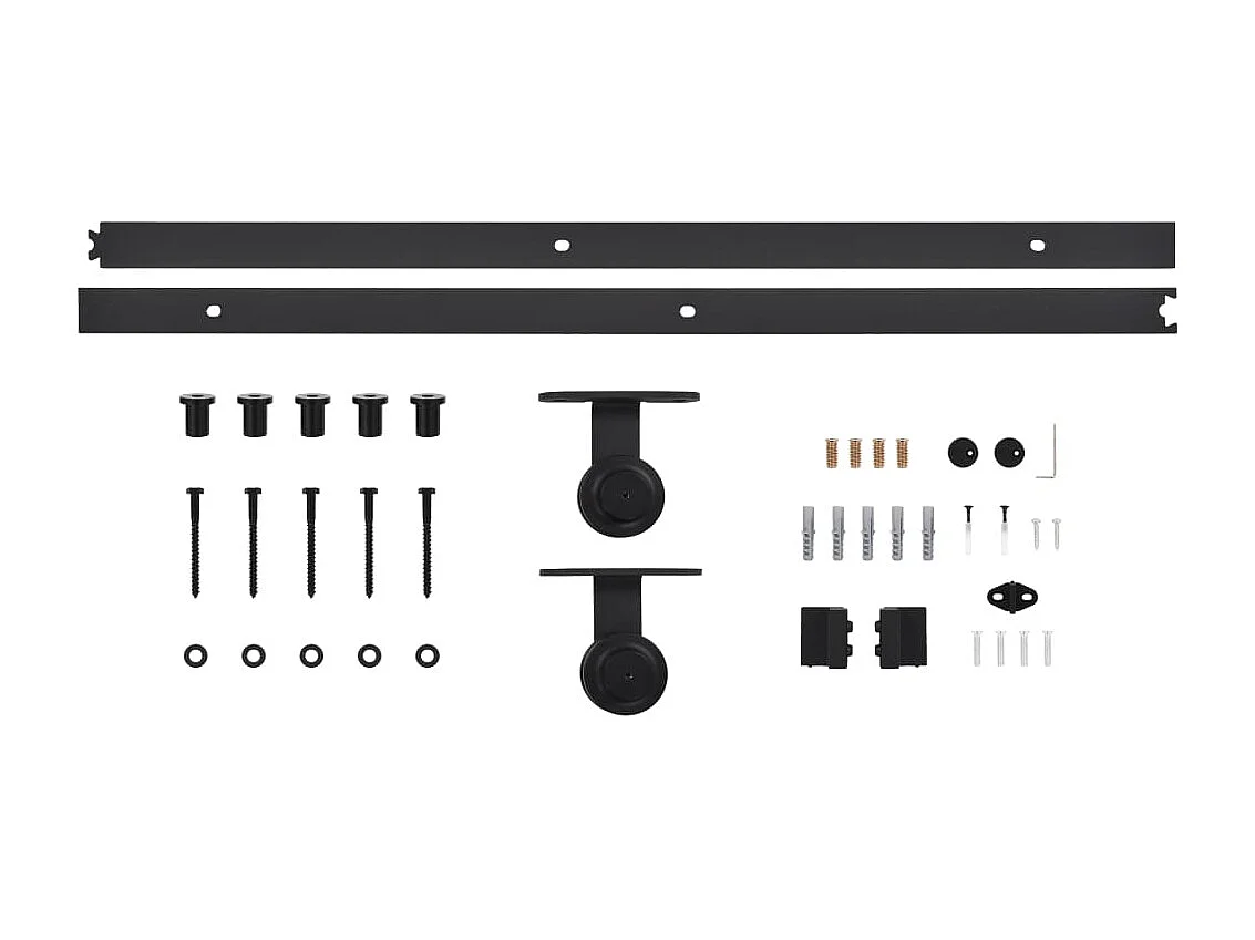 Porte coulissante et kit de quincaillerie 85x210 cm pin massif