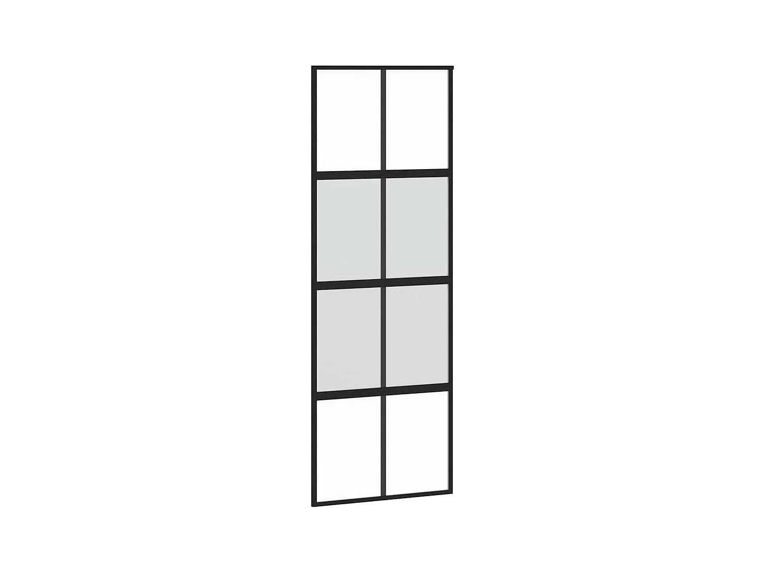 Kit ferramenta per porta scorrevole in vetro temperato nero 76x205 cm