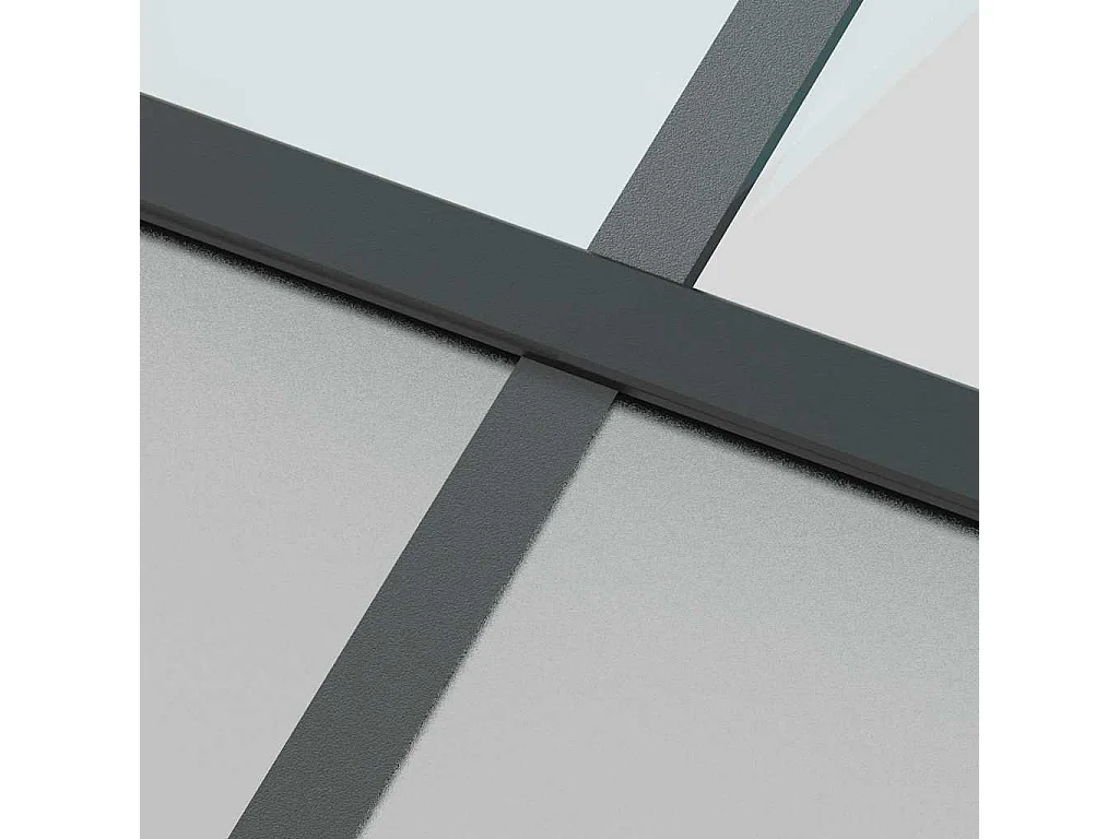 Schuifdeurbeslagset zwart 76x205 cm gehard glas