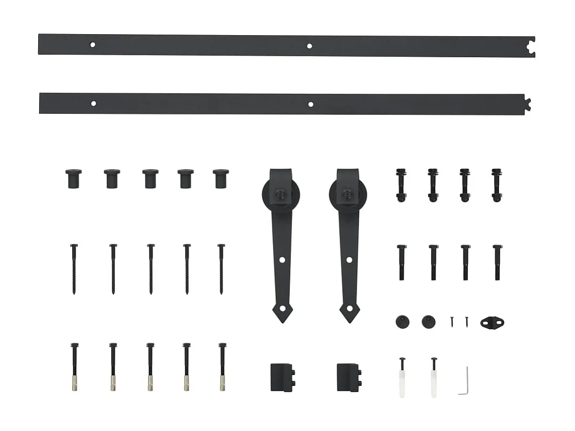 Kit porta scorrevole e ferramenta 70x210 cm in pino massello