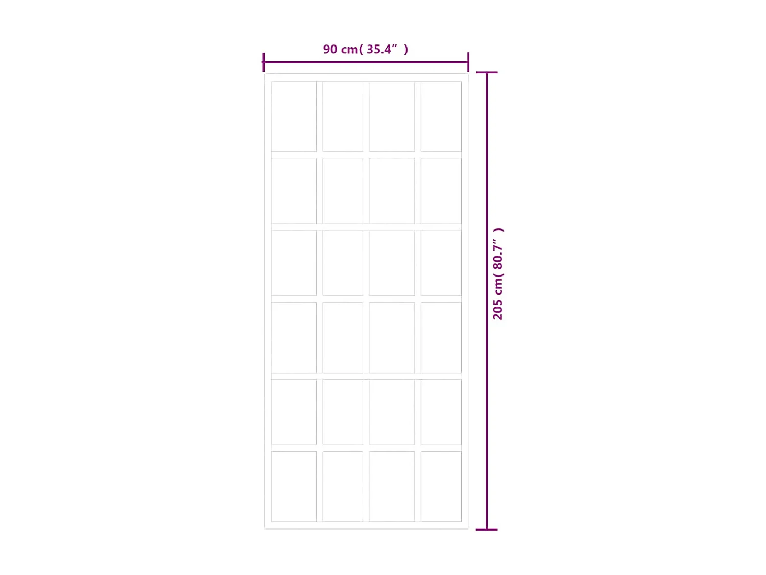 Schuifdeur ESG glas en aluminium 90x205 cm Zwart