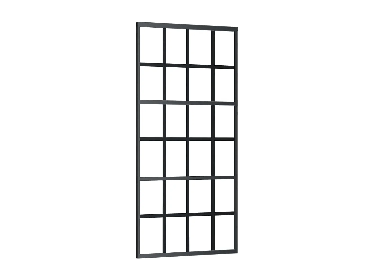 Porte coulissante Verre ESG et aluminium 90x205 cm Noir