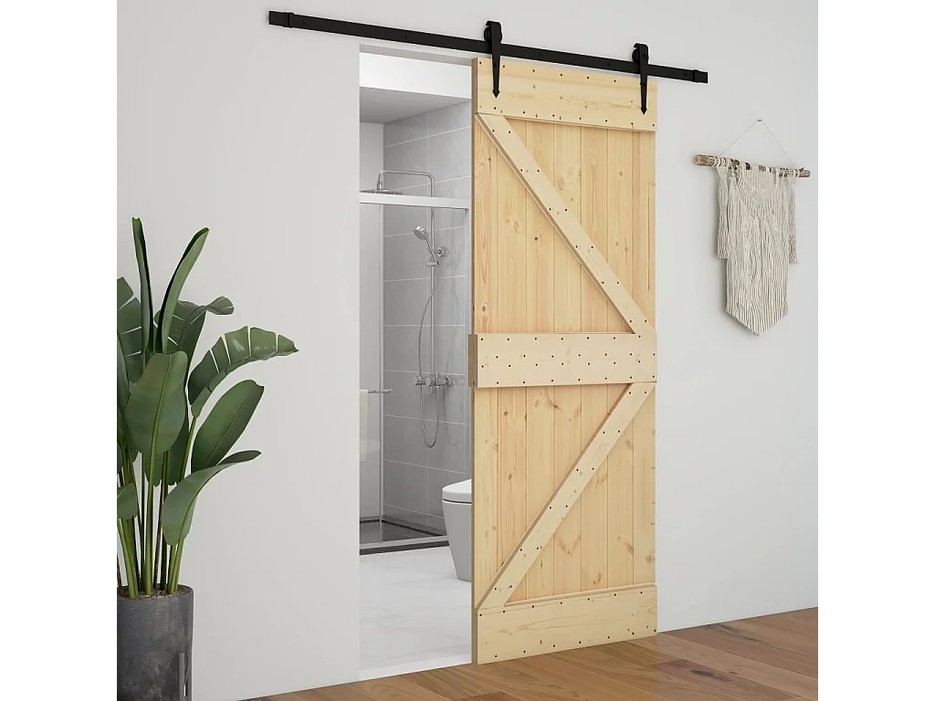 Porte 90x210 cm Bois de pin massif