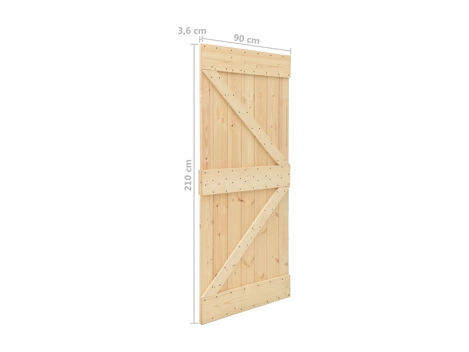 Porte 90x210 cm Bois de pin massif