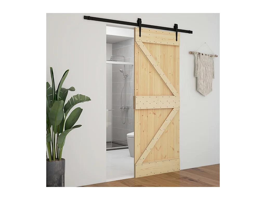 Porta 80x210 cm Legno massello di pino