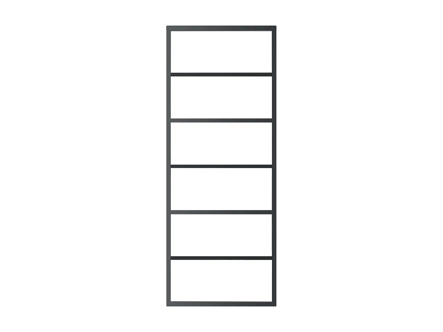 Porte coulissante Verre ESG et aluminium 76x205 cm Noir